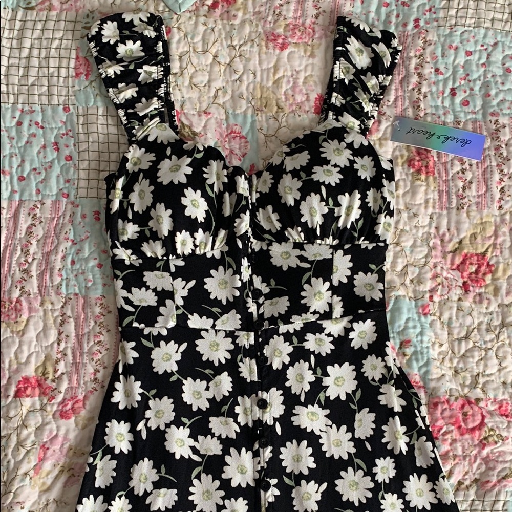 Derek heart flower dress built in bra